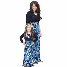 Mother Long Dress Women LomgSleeved Plus Size XXXL Casual Loose Printing Stitching Dresses Clothes vestidos CF
