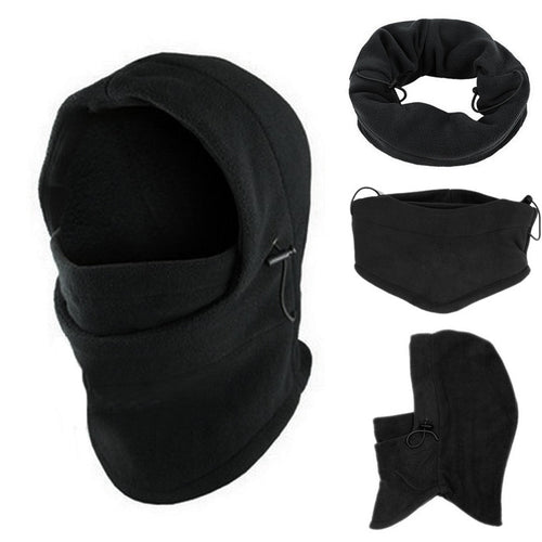 6 in 1 Neck Face Hat cap boy men Fleece Hood Ski Mask Warm Helmet Teast CF