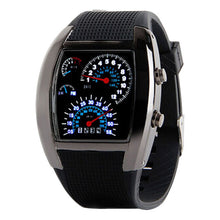 Aviation Turbo Dial Flash LED Watch Gift Men Sports wathes CF