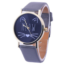 10 Styles Relojes Women Leather Bracelet Watch Gold Case Quartz Watch Laides Casual Cute Cat WristWatch Mujer Montre CF