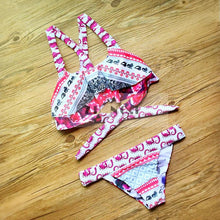 2 Pieces Sexy Bikini Sets Women Swimsuit Bandage Halter Push Up Bathing Suit Low Waist Brazilian Bikini Beach Swimwear N96ZN6 CF