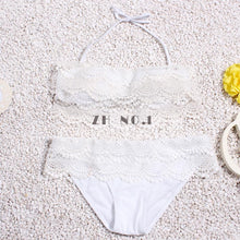 2 Pieces Sexy Bikini Sets Women Swimsuit Bandage Halter Push Up Bathing Suit Low Waist Brazilian Bikini Beach Swimwear N96ZN6 CF