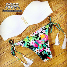 2 Pieces Sexy Bikini Sets Women Swimsuit Bandage Halter Push Up Bathing Suit Low Waist Brazilian Bikini Beach Swimwear N96ZN6 CF