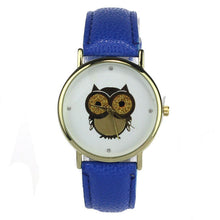 Leather Strap Quartz watch Women Owl Print Dress Clocks Girls Wristwatch Gifts for You 6 color CF