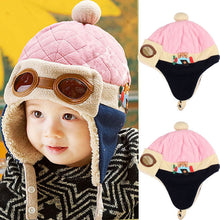 Best Quality Boys Girls Warm Cap Kids Cute Hat Beanie Pilot Crochet Earflap Skullies Promotion Price Gifts CF