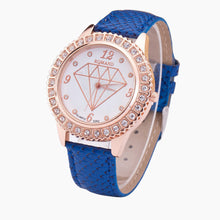 Best Selling Women Montre Imitate Diamond Crystal Dress Watch Leather Quartz Wrist Watch Mujer Bracelet Hour Montre CF