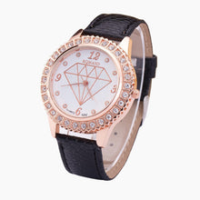 Best Selling Women Montre Imitate Diamond Crystal Dress Watch Leather Quartz Wrist Watch Mujer Bracelet Hour Montre CF