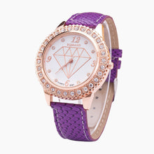 Best Selling Women Montre Imitate Diamond Crystal Dress Watch Leather Quartz Wrist Watch Mujer Bracelet Hour Montre CF