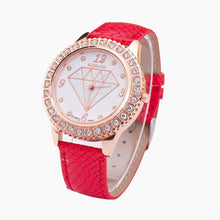 Best Selling Women Montre Imitate Diamond Crystal Dress Watch Leather Quartz Wrist Watch Mujer Bracelet Hour Montre CF