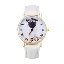 Best Selling Women Montre Leather Band Analog Quartz Vogue Wrist Watch Cute Puppy Printed Girls Gift Watch Reloj CF