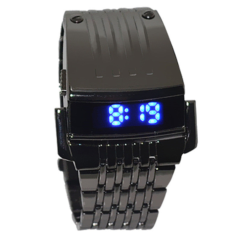 Luxury Watches Men Watch Relogio Masculino Men Stainless Steel Men Blue LED Digital Sport Wrist Watch CF