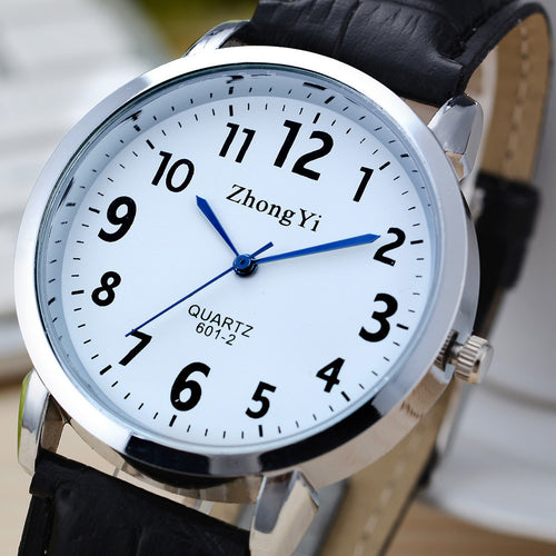 Luxury Roman Number Quartz Analog Mens Watch Leather Band relojes Men Sport Wrist Watch Gifts CF