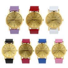 Geneva Watch Gold Watches Women Men Dress Watch Casual Simple Table Quartz Wrist Watch #H802 CF