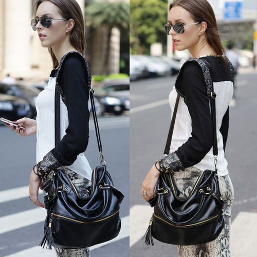 Luxury Lady Bag Casual Street Women Bags Tassel Decors Leather Women Messenger Handbag CF