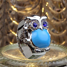 Creative Women Watch Lady Girl Steel Quartz Finger Ring withwatch Retro Owl Finger Watch CF