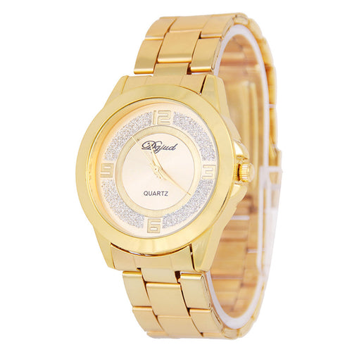 Men Watches Top Luxury Watch Stainless Steel Band Sport Quartz Wristwatch relogios masculinos reloj Hombre Gold CF