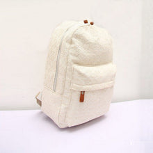 Lady Backpacks Cute Girls Lace Canvas Backpack Bag Schoolbag Bookbag White Black Elegant CF