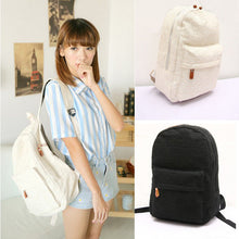 Lady Backpacks Cute Girls Lace Canvas Backpack Bag Schoolbag Bookbag White Black Elegant CF