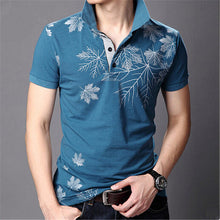 New Fashion Polo Shirts Men Summer Printed Short Sleeve Shirts Plus Size Lapel Business Shirt Tops High Quality 31165 SM6