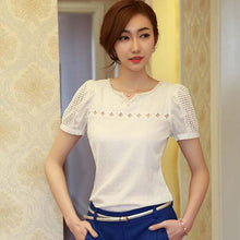 & Lady Women Blouses Lace Short Sleeve Shirt Doll Sexy Chiffon Blouse Tops Mujer Plus Blusa CF