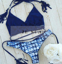 Bandage Bikini Bright Color sexy Bikini Push Up Swimwear Hot Sexy Women Swimsuit Beachwear Elastic Halter Bikini Set N17ZN6 CF