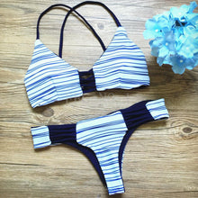 Beach Push up bikini women Bling swimsuit sexy Leopard bathing suit swimwear Deep V-shaped Bandeau bikini set B13 CF