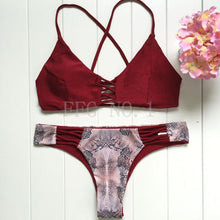 Beach Push up bikini women Bling swimsuit sexy Leopard bathing suit swimwear Deep V-shaped Bandeau bikini set B13 CF