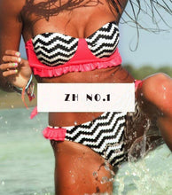 Beach Riot Sexy Blue bikini Print Women Bra Crop Top Brazilian Swimwear Retro Racerback Caged Swimsuit C153 CF