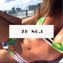 Beach Riot Sexy Blue bikini Print Women Bra Crop Top Brazilian Swimwear Retro Racerback Caged Swimsuit C153 CF