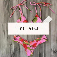 Beach Riot Sexy Blue bikini Print Women Bra Crop Top Brazilian Swimwear Retro Racerback Caged Swimsuit C153 CF