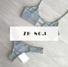 Beach Riot Sexy Blue bikini Print Women Bra Crop Top Brazilian Swimwear Retro Racerback Caged Swimsuit C153 CF