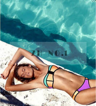 Beach Riot Sexy Blue bikini Print Women Bra Crop Top Brazilian Swimwear Retro Racerback Caged Swimsuit C153 CF