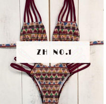 Beach Riot Sexy Blue bikini Print Women Bra Crop Top Brazilian Swimwear Retro Racerback Caged Swimsuit C153 CF