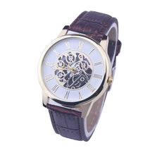 Best Deal Golden hollow watch Luxury Casual steel Men's Watch Business Imitate Mechanical Watch clock relogio CF