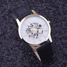 Best Deal Golden hollow watch Luxury Casual steel Men's Watch Business Imitate Mechanical Watch clock relogio CF