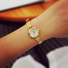 Best Deal Luxury Elegant Women Watches Imitate Diamond Dress Watch Lady's Rhinestone Gold Relogio Mesh Thin Montre CF