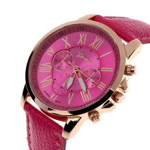 Best Relogio Super Geneva Watch Roman Numerals Leather Clocks Women Montre 10 Candy Colors Re Hour CF