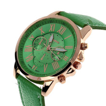 Best Relogio Super Geneva Watch Roman Numerals Leather Clocks Women Montre 10 Candy Colors Re Hour CF