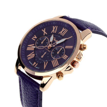Best Relogio Super Geneva Watch Roman Numerals Leather Clocks Women Montre 10 Candy Colors Re Hour CF