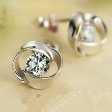 Best Selling Beautiful Silvering Crystal Shiny Ear Earrings Women Earrings CF