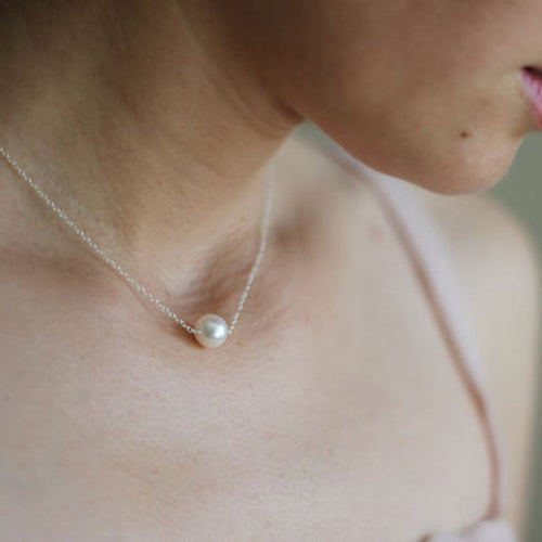 Best Selling Gold Necklace Women Simple Imitate Pearl Bib Choker Statement Collar Necklaces Collier CF
