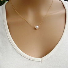 Best Selling Gold Necklace Women Simple Imitate Pearl Bib Choker Statement Collar Necklaces Collier CF