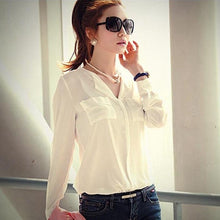 Best Selling Trendy Women Chiffon Blouse Casual Blouse Blusa Feminina Transparent Shirt Women Sexy OL Tops CF