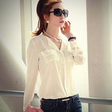 Best Selling Trendy Women Chiffon Blouse Casual Blouse Blusa Feminina Transparent Shirt Women Sexy OL Tops CF