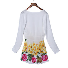 Best SellingTrendy Women Chiffon Dress Dresses Women Long Sleeve Party Flower Print Vestido Casual Mini Robe CF