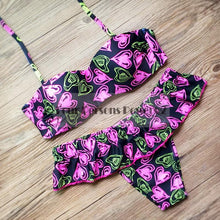 Bikini Brazilian bandage cross Sexy Lotus leaf edge Beach Swimwear Ladies Sexy Padded Crochet Bikini Swimwear C95 CF
