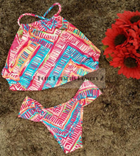 Bikini Brazilian bandage cross Sexy Lotus leaf edge Beach Swimwear Ladies Sexy Padded Crochet Bikini Swimwear C95 CF