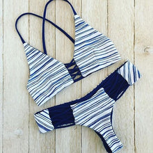 Black Sexy push up bikini strappy swimsuit swimwear women halter bathing suit bather biquini maillot de bain Y02 CF