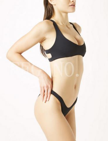 Black Sexy push up bikini strappy swimsuit swimwear women halter bathing suit bather biquini maillot de bain K143 CF