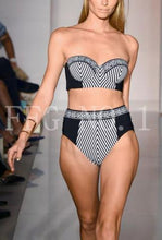 Black Sexy push up bikini strappy swimsuit swimwear women halter bathing suit bather biquini maillot de bain K136 CF